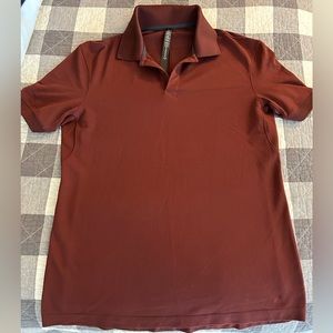 Lulu Tech Pique Polo, rust/brown colour, medium
